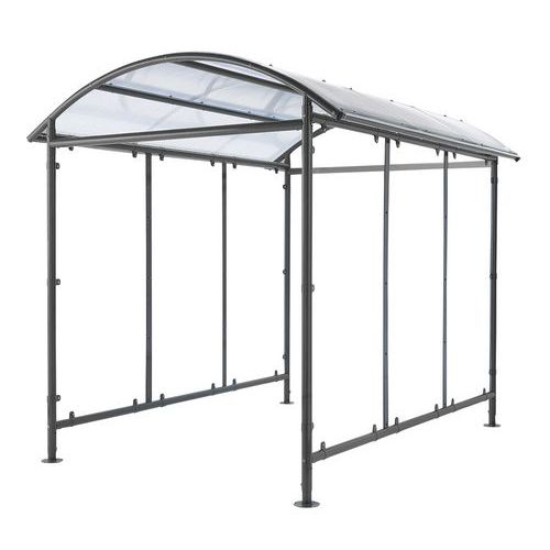 Parcheggio a spiovente per veicoli a due ruote-Grigio-Mottez,