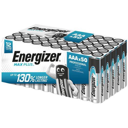 50 pile alcaline Energizer MAX Plus AAA / LR03,