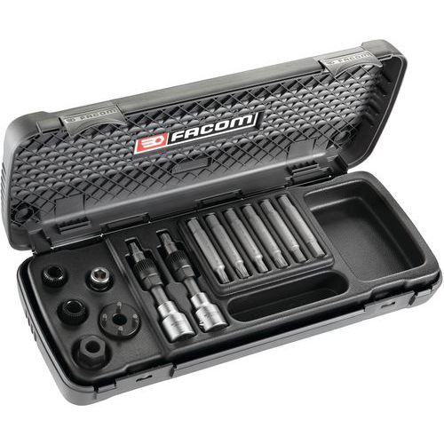 Scatola per pulegge alternatore con boccole,