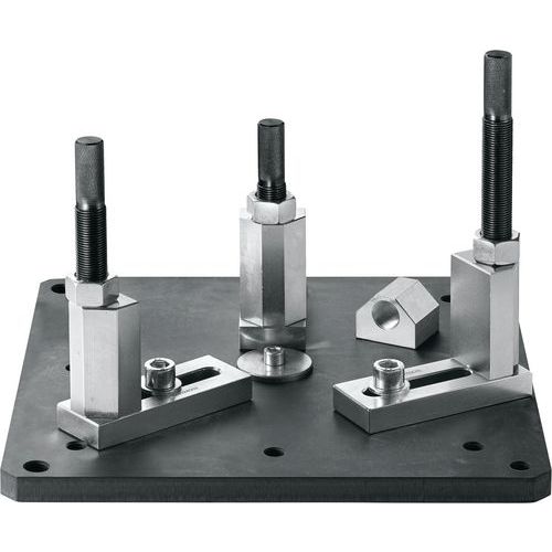 Supporto pressa preforato e filettato,