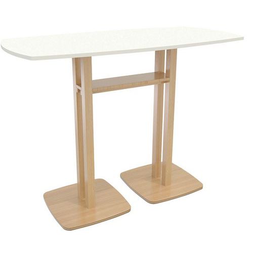 Tavolo da riunione in piedi Easydesk 114x75cm pino bianco,