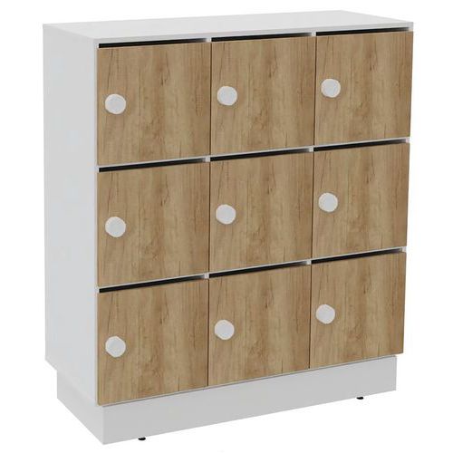 Armadietto 9 scomp L 117xA 119 bianco/ante Nebraska,