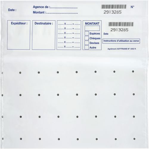 Buste di sicurezza opache per banconote,