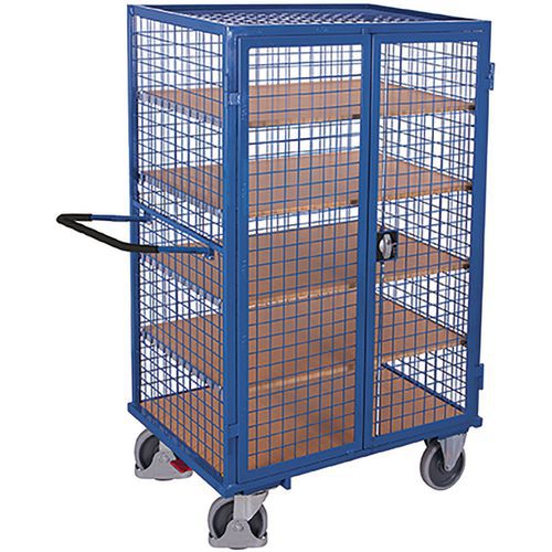 Carrello a griglia con anta battente e ripiani SW-800.987,