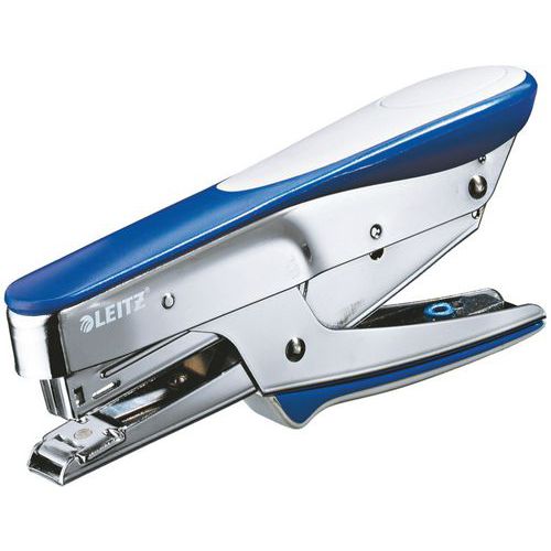 Cucitrice a pinza Leitz, corpo blu scuro metallizzato,