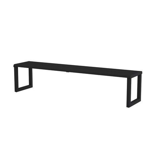 Panca piatta H24 in acciaio galvanizzato - Nero,