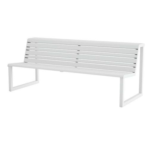 Panca doppia seduta H24 in acciaio inossidabile - Bianco,