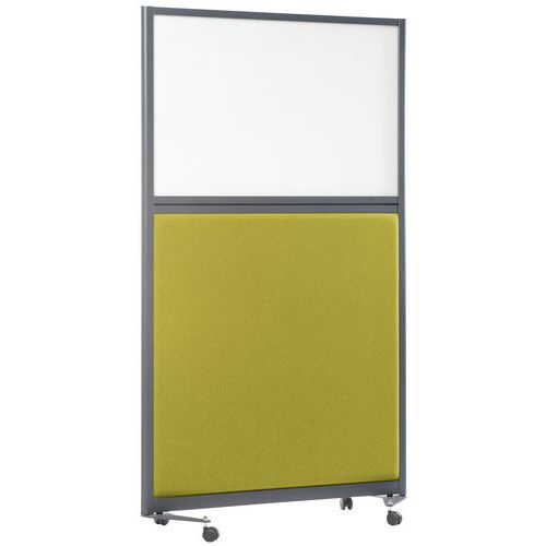 Parete separazione acustica su pannello 2000x1000 mm giallo,