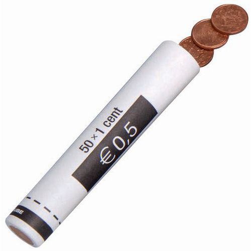 Blister portamonete in carta - Pezzi da 0,01€ 50pz/tubo,