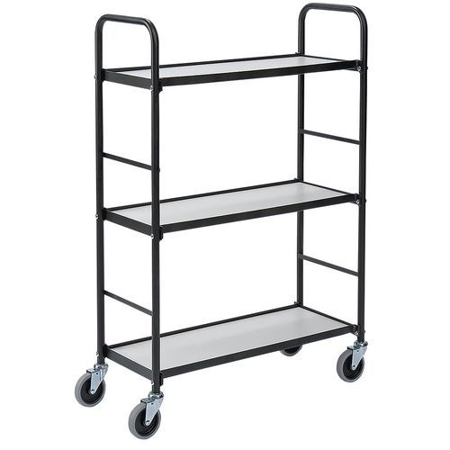 Carrello per archivi - 3 ripiani 730x275 mm - 100 kg,