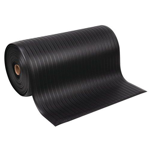 Rullo antifatica 18,3 ml nero con superficie scanalata 0,91 m,