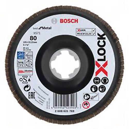 Disco X-LOCK lamellare bombato plas. 125 G80,