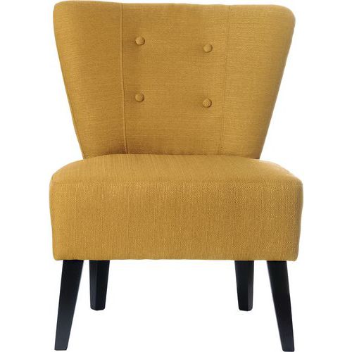 Poltrona 1 posto Brighton piede nero rivestim giallo zaffer,