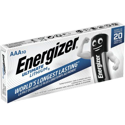Pila al litio - L92/AAA - Lotto da 10 - Energizer,