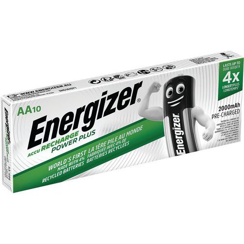 Energizer Argento Batterie Ricaricabili Aa Power Plus Hr6 2000Mah 10 Unità - Immagine 5