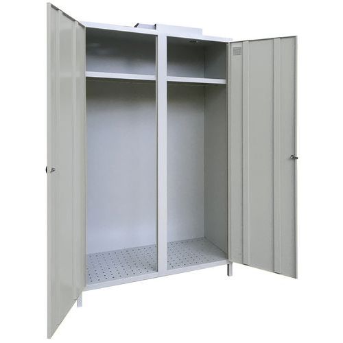 Armadio per disinfezione all'ozono grigio / grigio,