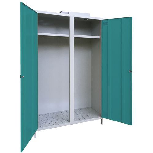 Armadio per disinfezione all'ozono grigio / turchese,