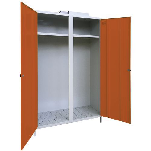 Armadio per disinfezione all'ozono grigio / arancione,