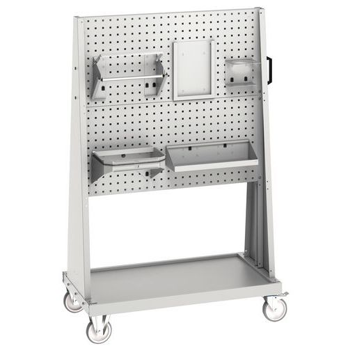 Carrello igienico con pannello perforato,