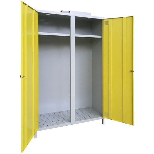 Armadio per disinfezione all'ozono grigio / giallo,