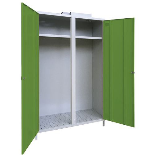 Armadio per disinfezione all'ozono grigio / verde,