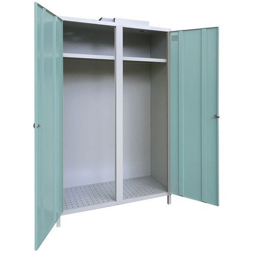 Armadio per disinfezione all'ozono grigio / mandorla,