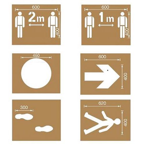 Kit stencil per distanziamento sociale,