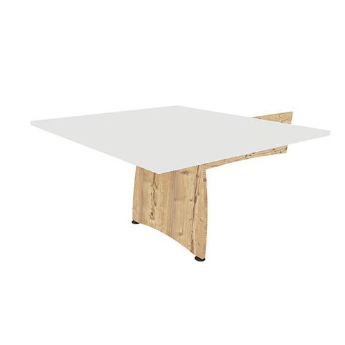buronomic estensione 125x120cm per tavolo bianco/legno ensemble donna