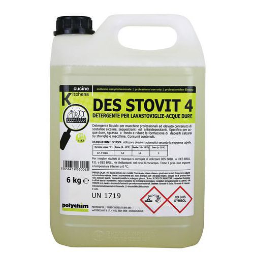Detergente liquido universale per lavastoviglie profes.,