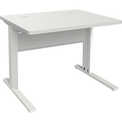 Adema+ scrivania 100x80 cm rip melam bianco/base bianco,