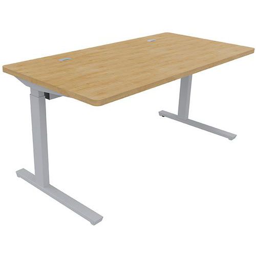 Adema+ scriv reg elettr 160x80cm rip Rovere ant/argento,