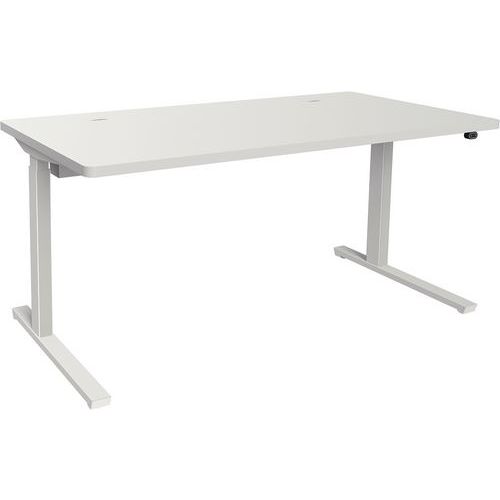 Adema+ scriv reg elettr 160x80cm rip bianco/bianco,