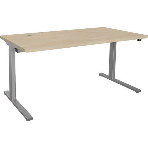 Adema+ scriv reg elettr 160x80cm rip rovere natur/arg,