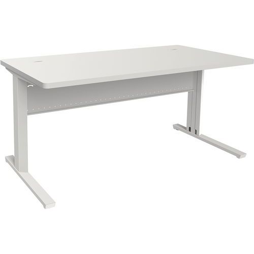 Adema+ scrivania 160x80 cm rip melam bianco/base bianco,