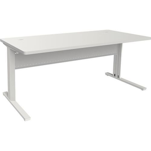 Adema+ scrivania 180x80 cm rip melam bianco/base bianco,