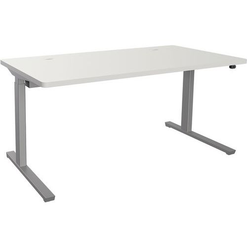 Adema+ scriv reg elettr 160x80cm rip Bianco/argento,