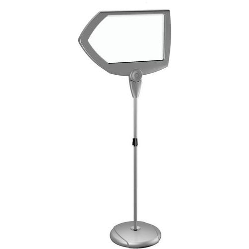 Pannello informativo magnetico laccato freccia grigia,