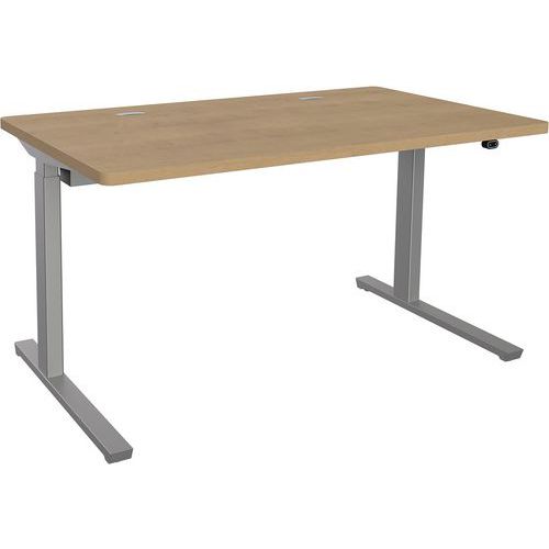 Adema+ scriv reg elettr 140x80cm rip Rovere ant/argento,