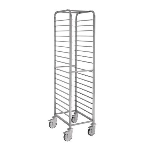 Portateglie 18xGN 1/1, guide a C con fermo 2 ruote frenant,