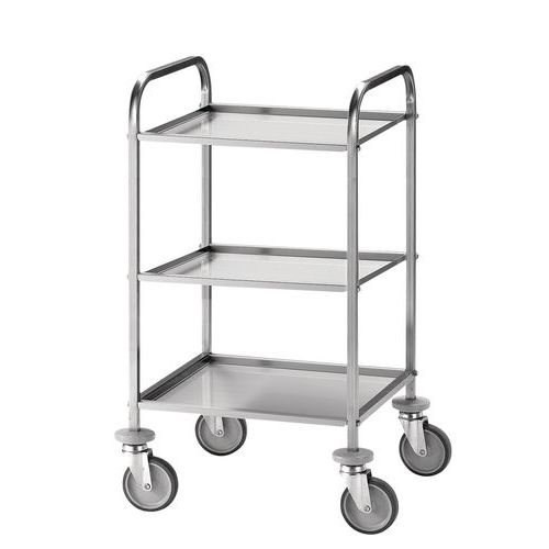 Carrello inox,3 piani cm 47x44x1,5h,