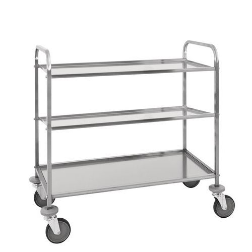 Carrello inox,3 piani cm 87x44x1,5h,