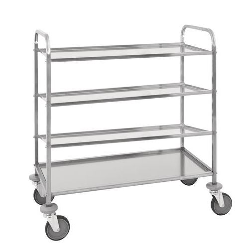 Carrello inox,4 piani cm 87x44x6,5h,