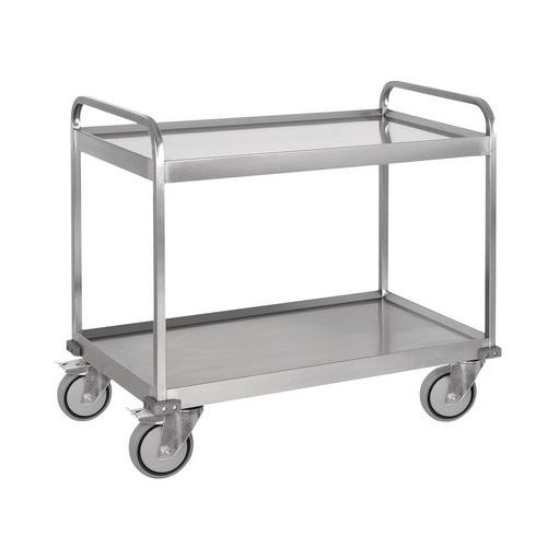 Carrello inox portata 500kg, 2 piani vasca, cm 100x58, 500kg,