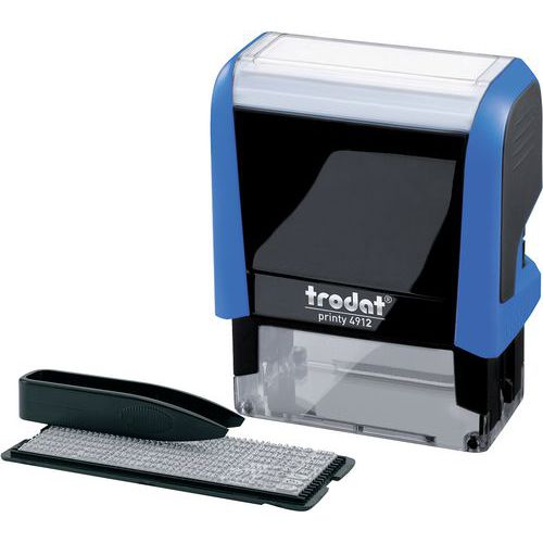 Timbro typo Printy - Blu - Inchiostro nero,