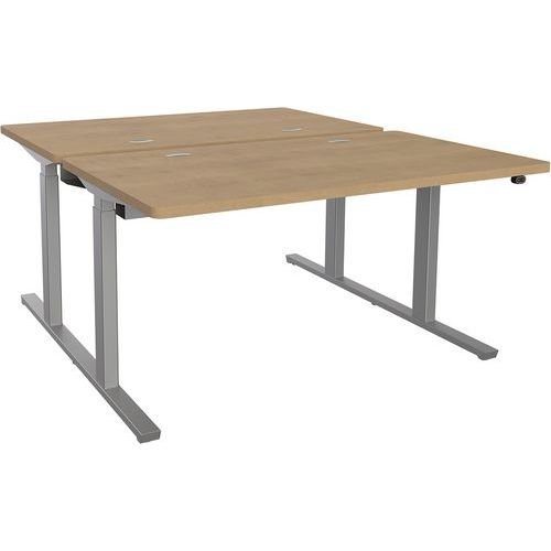 Adema+post 2 lati reg 160x165cm rip Rovere ant/argento,