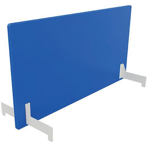 Adema+ pannello post due lati L140 cm acc argento/tess blu,