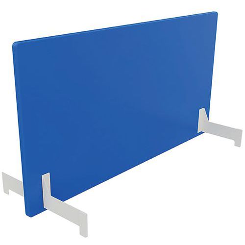 Adema+ pannello post due lati L160 cm acc argento/tess blu,