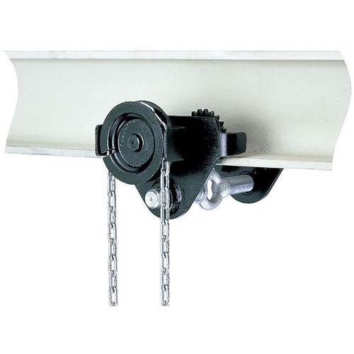 Carrello porta-paranco HTG CR 2 t a catena 3m-ferro 66/220mm,