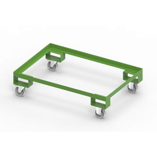 TELAIO CON RUOTE  1220X820X260 H PORTATA KG. 800 RAL6018,