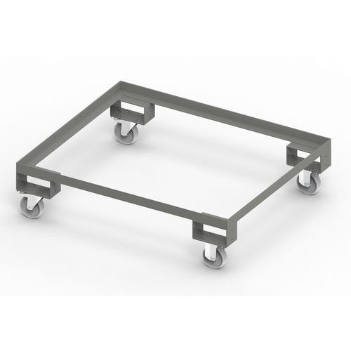 TELAIO CON RUOTE  1220X1020X260 H PORTATA KG. 800 RAL7000,